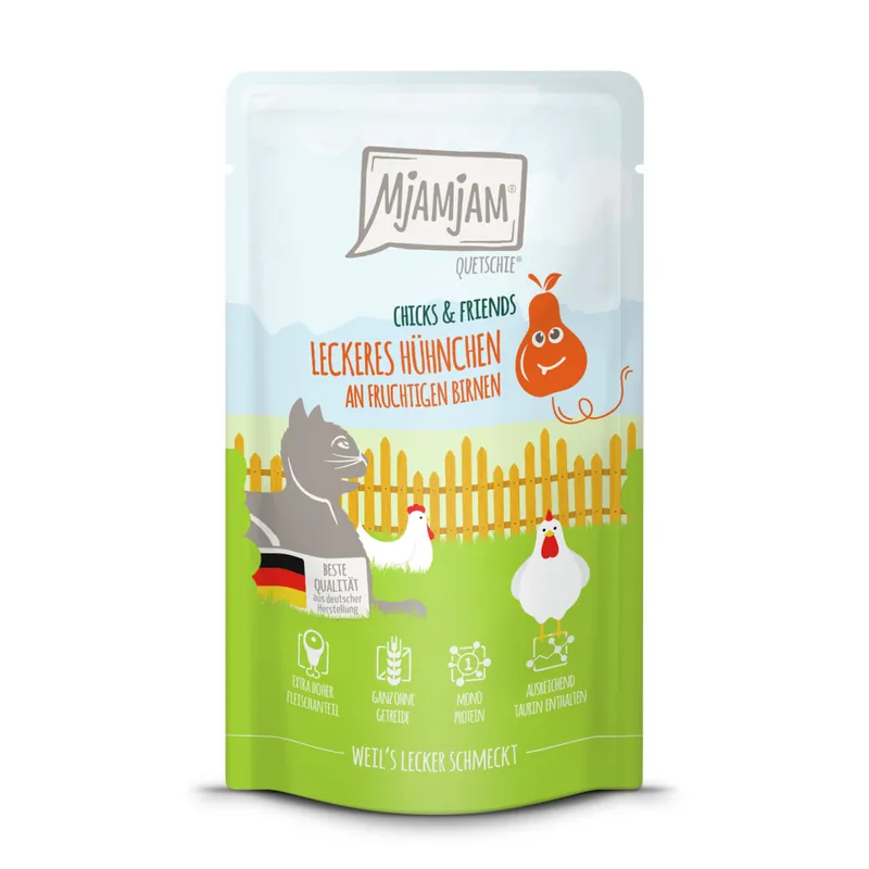 MJAMJAM Pouchbeutel Chicks & Friends Hühnchenmit Birnen 125 g Online Kaufen
